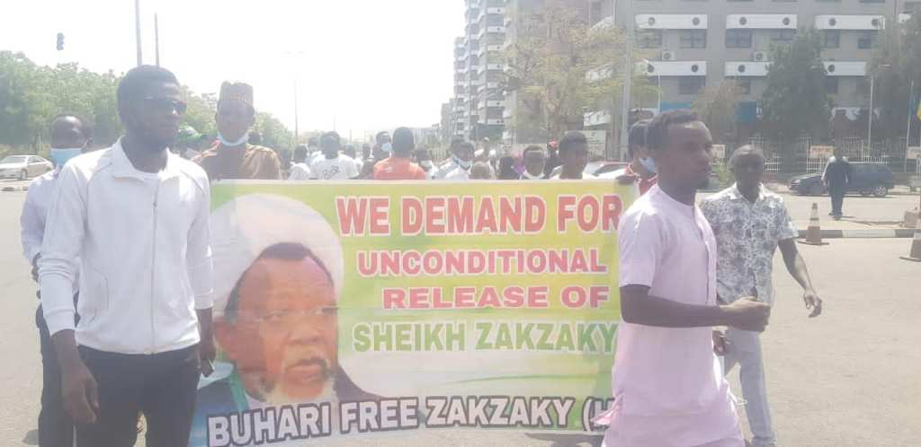 free zakzaky protest in abj on mon 25 jan 2021 